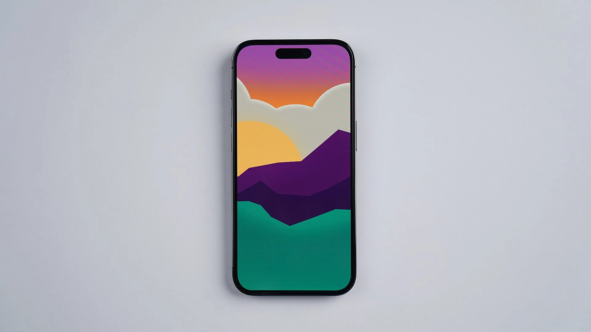 Açık gri zemin üzerinde tek bir iPhone