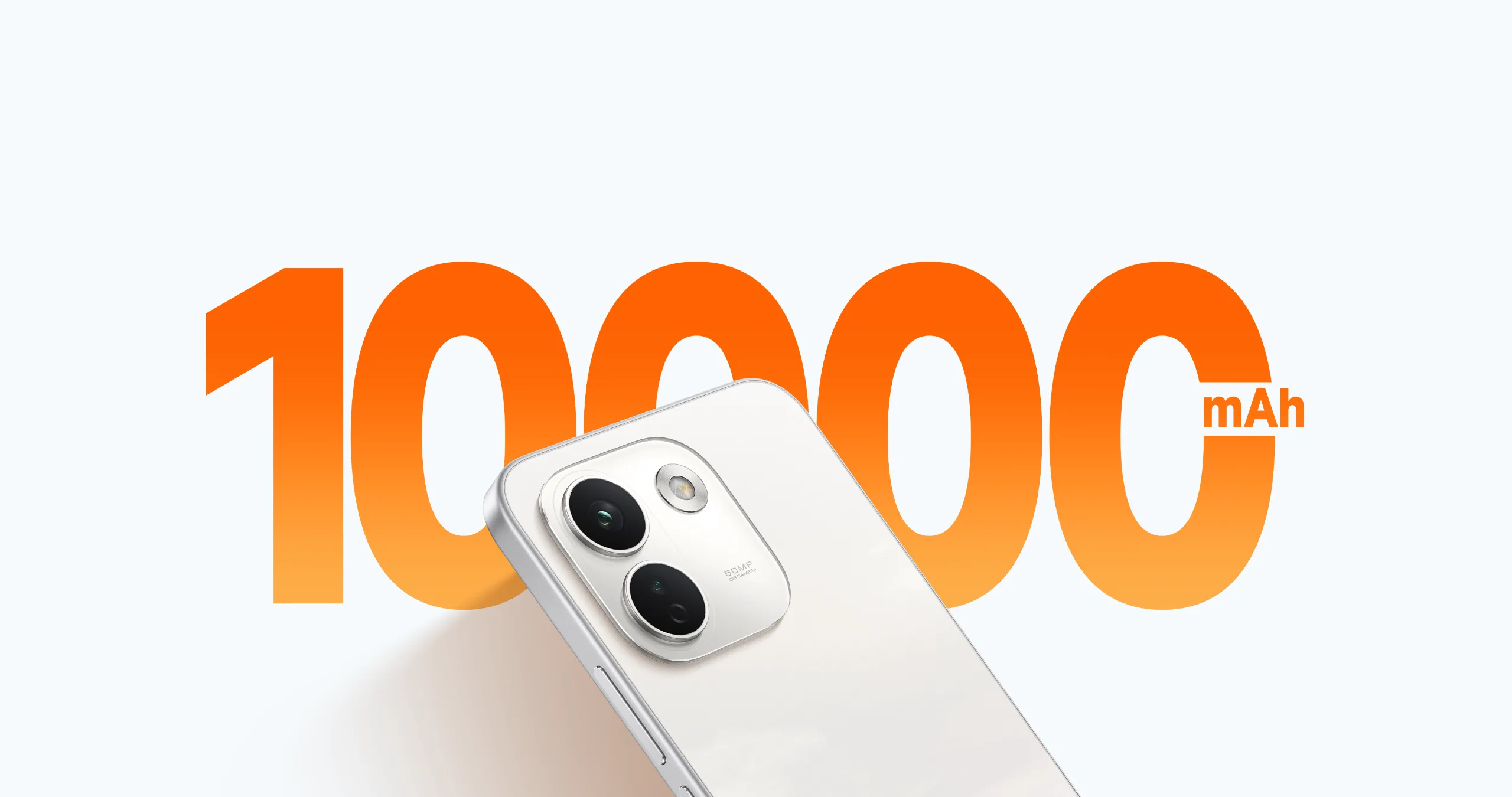 Redmi Note 17 Pro Max 5G'nin arka yüzü ve yanında 10000 mAh yazısı