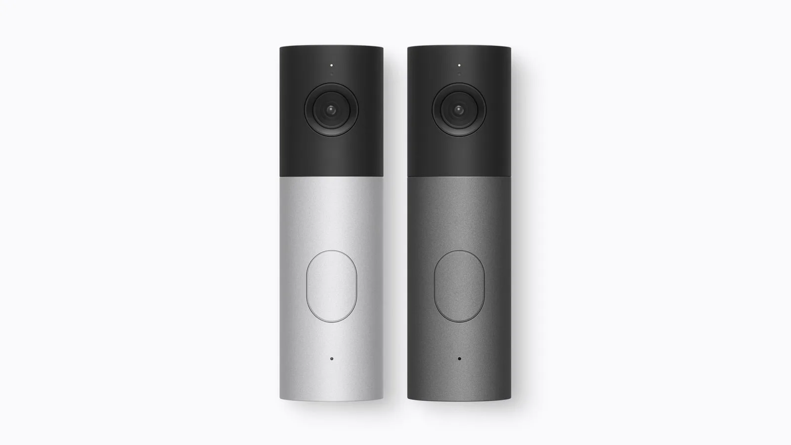 LG Video Doorbell Wired kapı zili gümüş ve grafit renklerde, üstte ön kamera altta paket kamerası