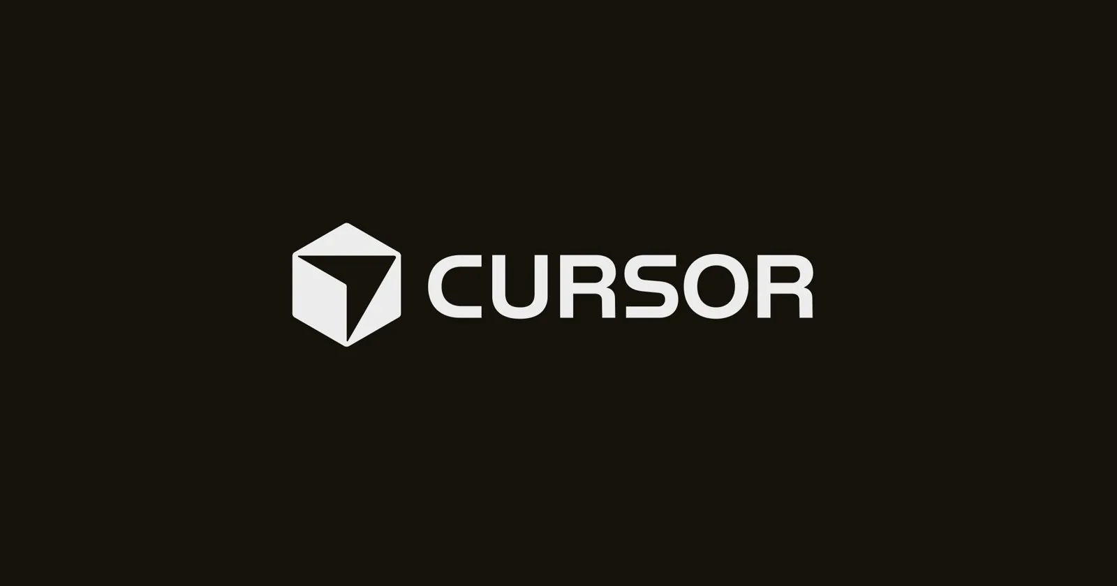 Cursor yapay zekâ kod editörünün koyu zemin üzerindeki beyaz logosu