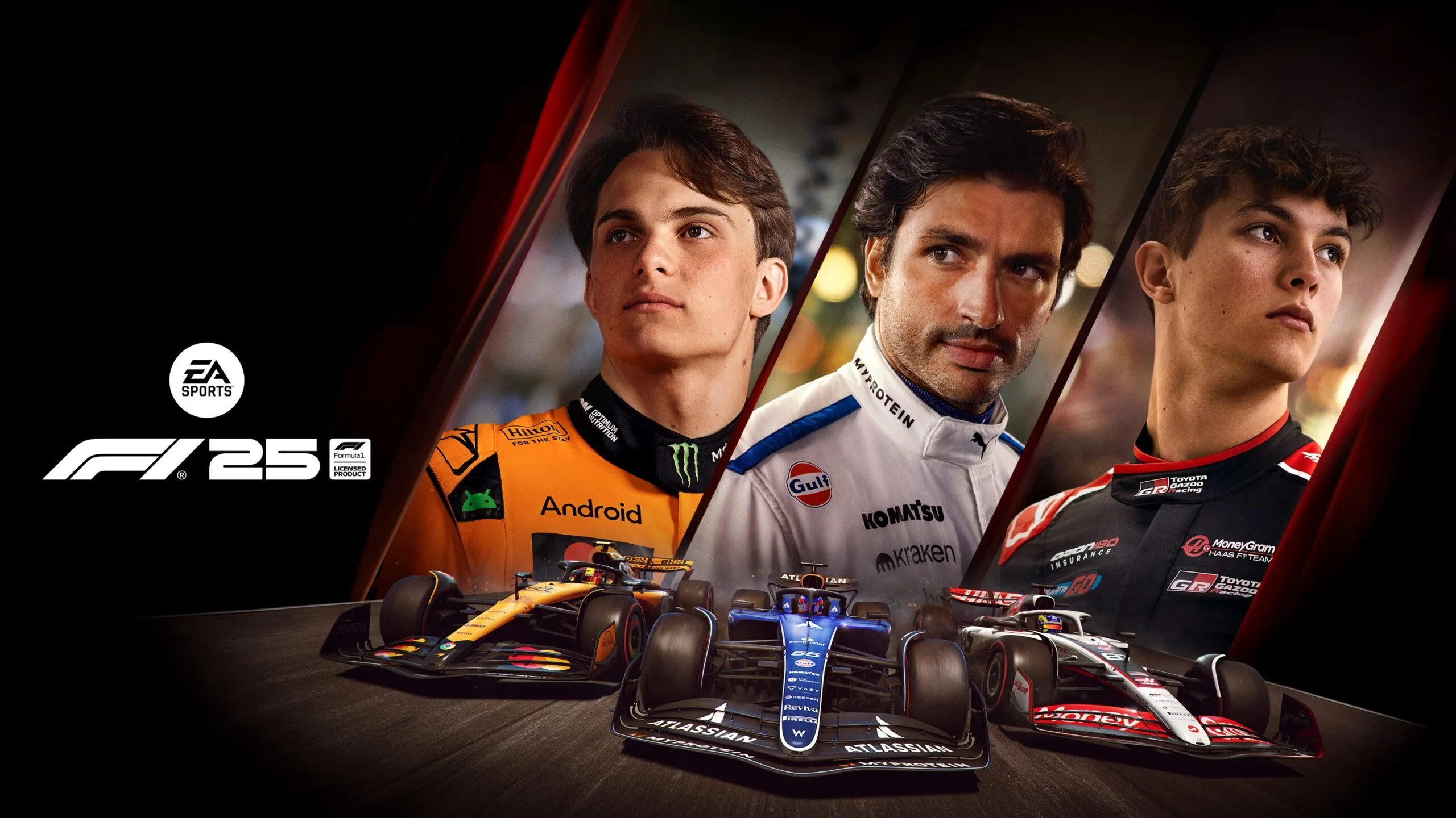 F1 25 oyunundan Formula 1 aracının pistte yarıştığı resmî görsel