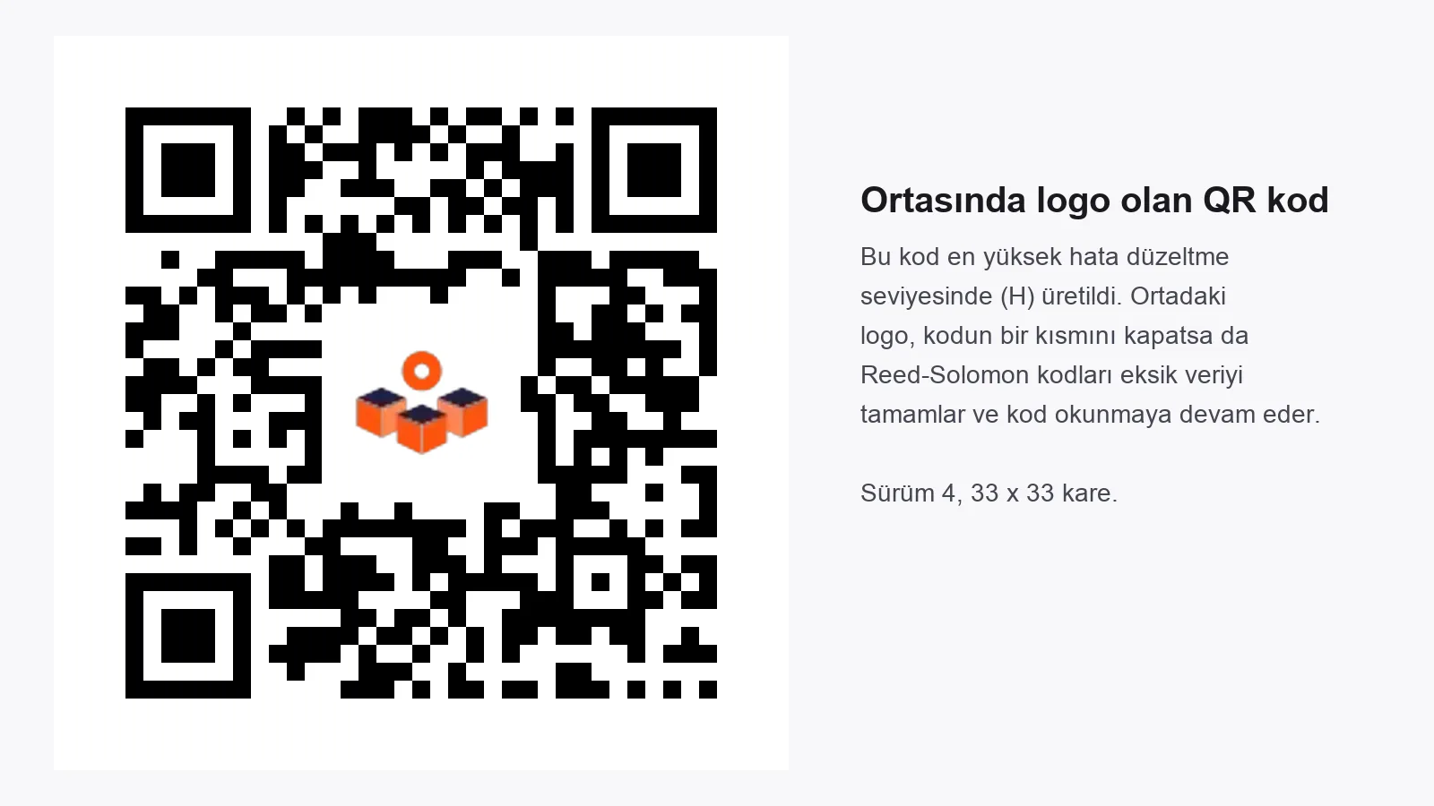Ortasında Teknokutu simgesi bulunan, en yüksek hata düzeltme seviyesinde üretilmiş ve teknokutu.com adresine giden QR kod