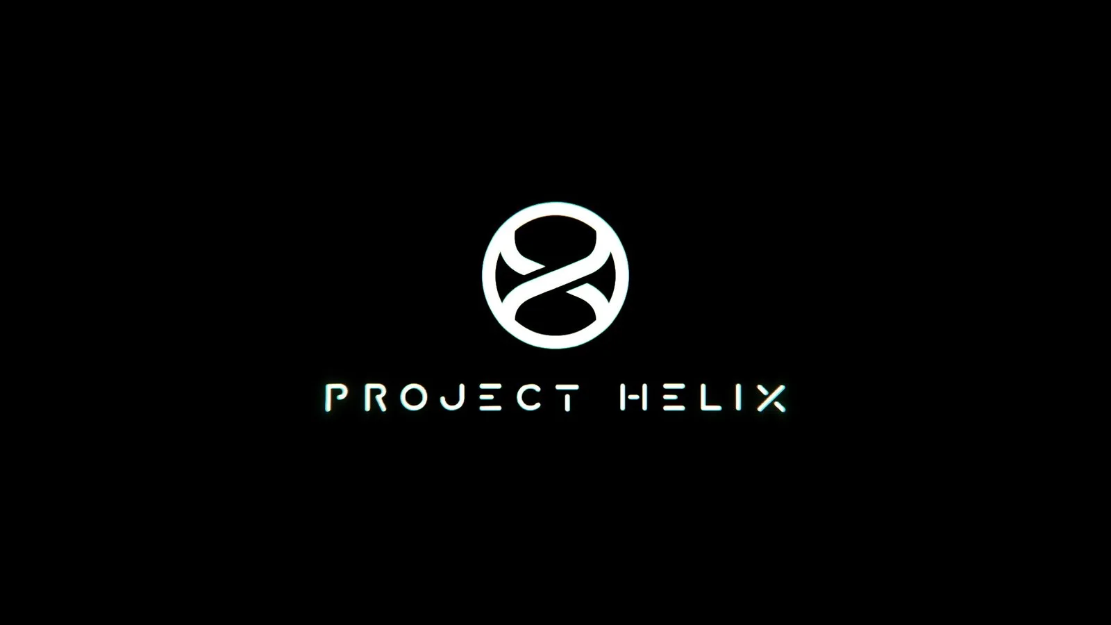 Siyah arka plan üzerinde Project Helix logosu