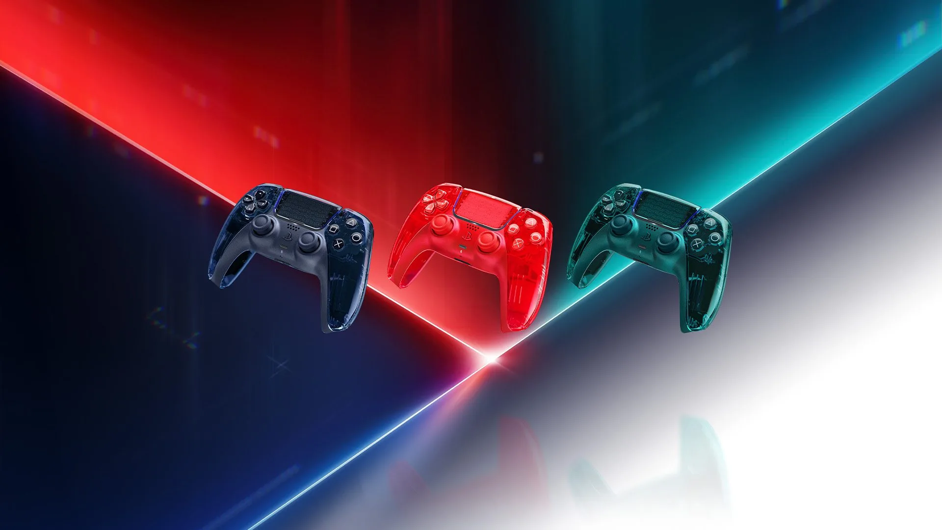 PS5 Prism Collection şeffaf DualSense kontrolcüler ve konsol kapakları