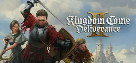 Kingdom Come Deliverance II Steam kapak görseli: orta çağ kılıç ve kalkanlı savaşçılar