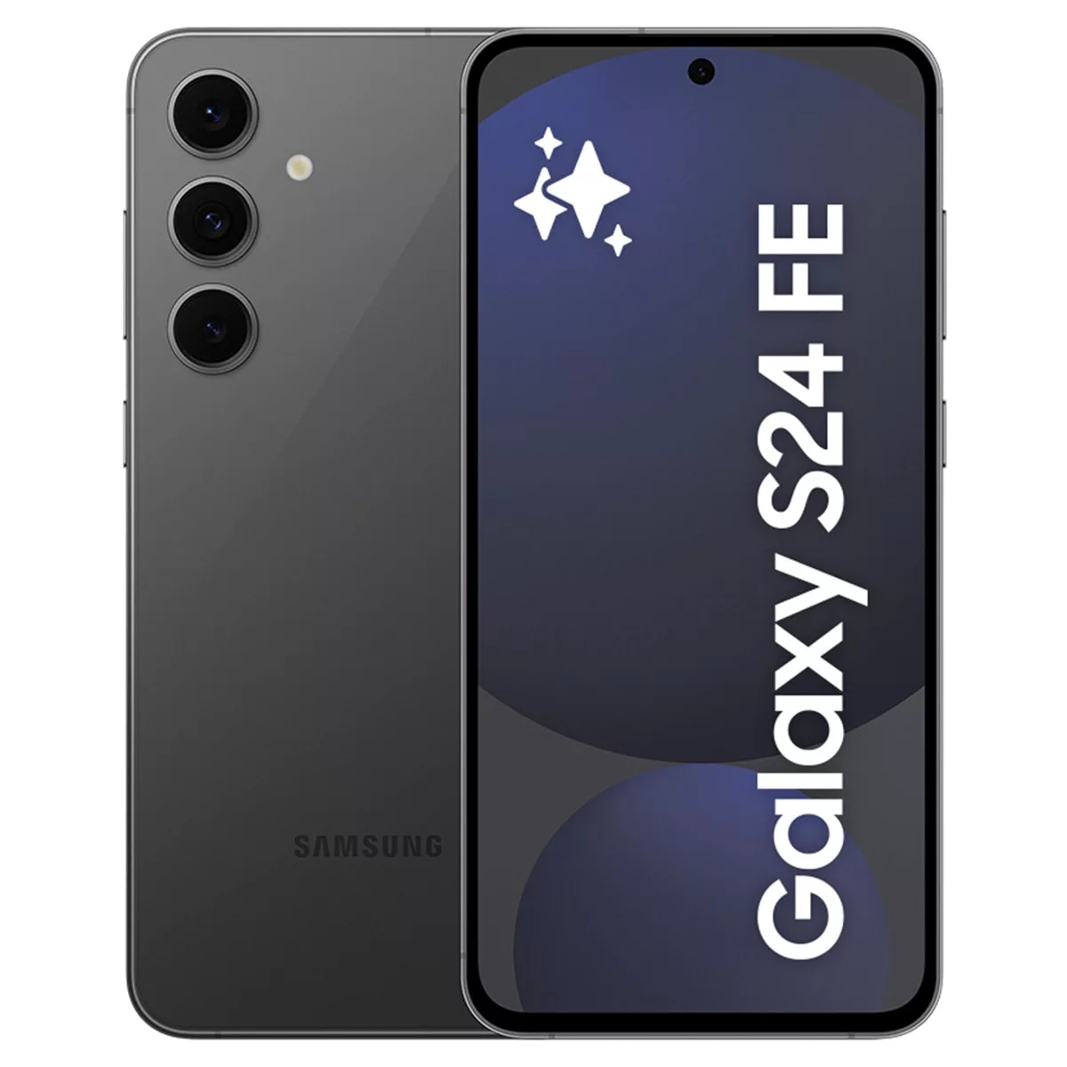 Digital artwork showcasing Samsung Galaxy S24 FE and rumors about S25 FE with a modern and sleek design.