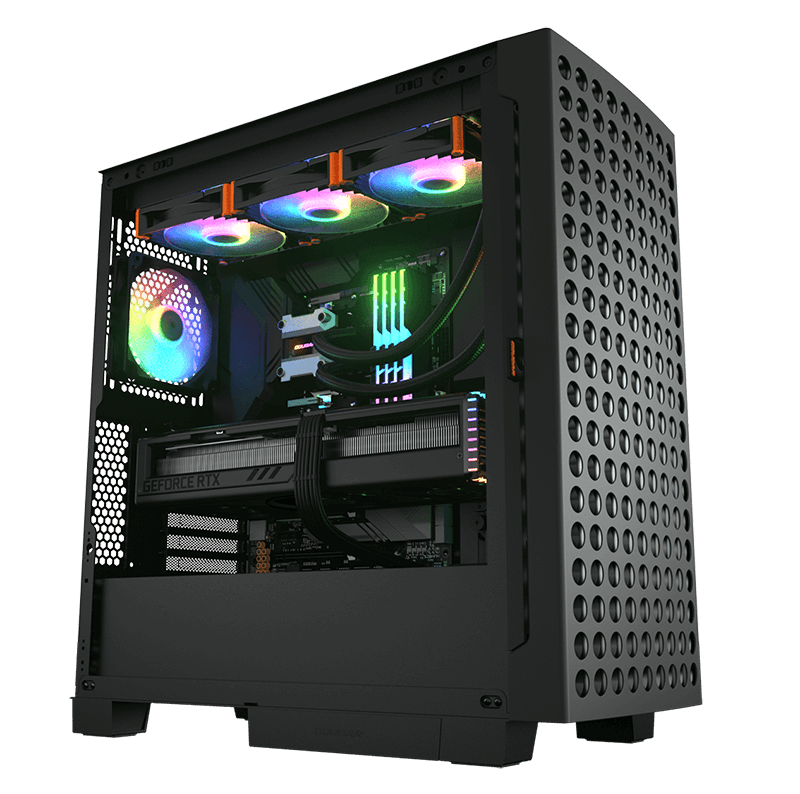 High-quality image of COUGAR Airface ECO RGB case showcasing its modern design and RGB features.