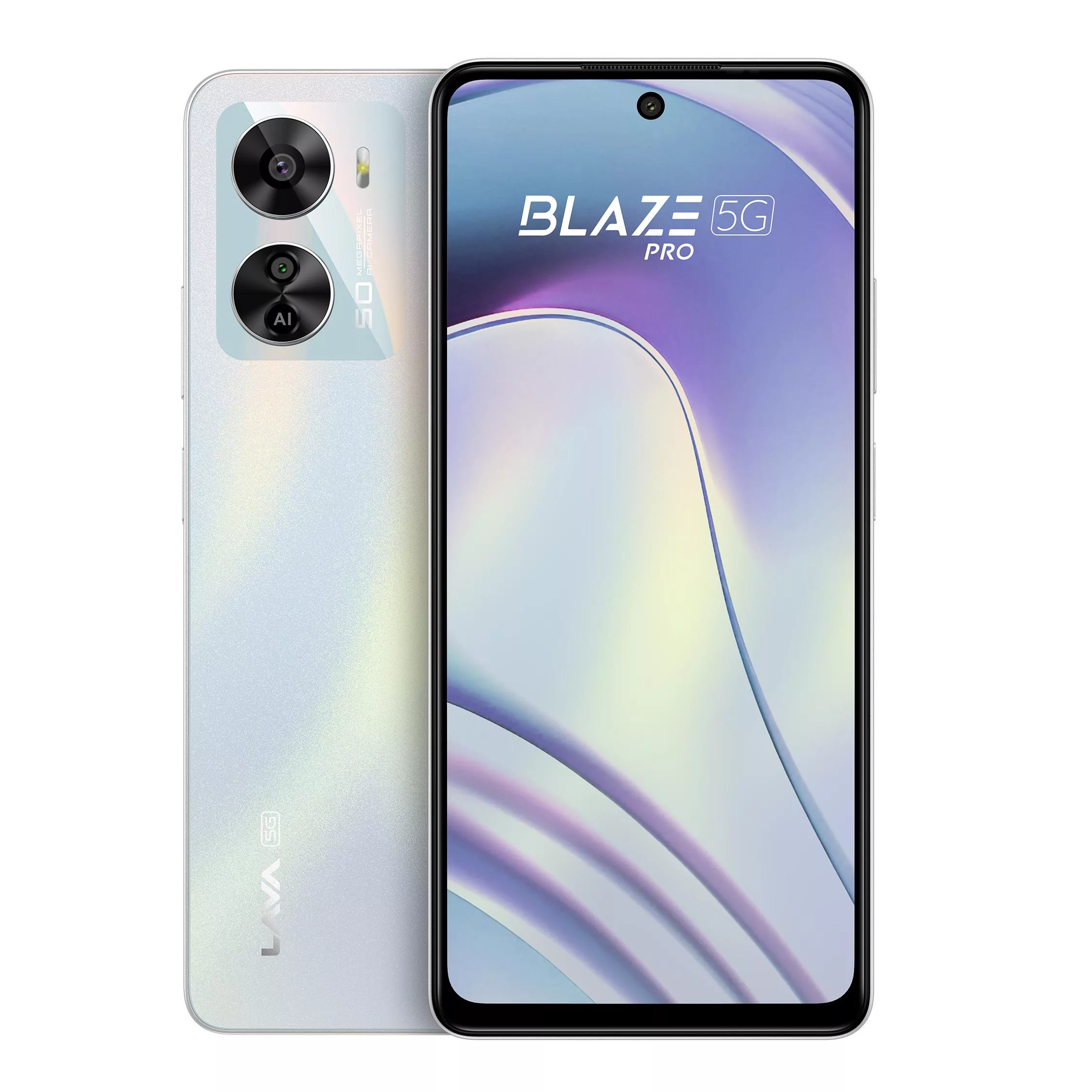 High-quality depiction of the Lava Shark 5G smartphone showcasing its sleek and modern design with a futuristic background.