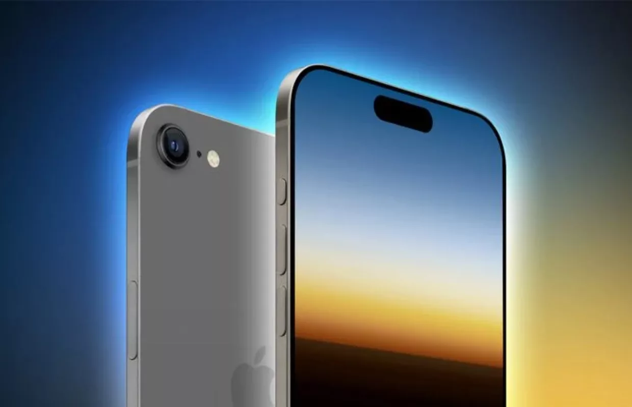 Futuristic representation of iPhone 17 showcasing metalens technology and Face ID capabilities.