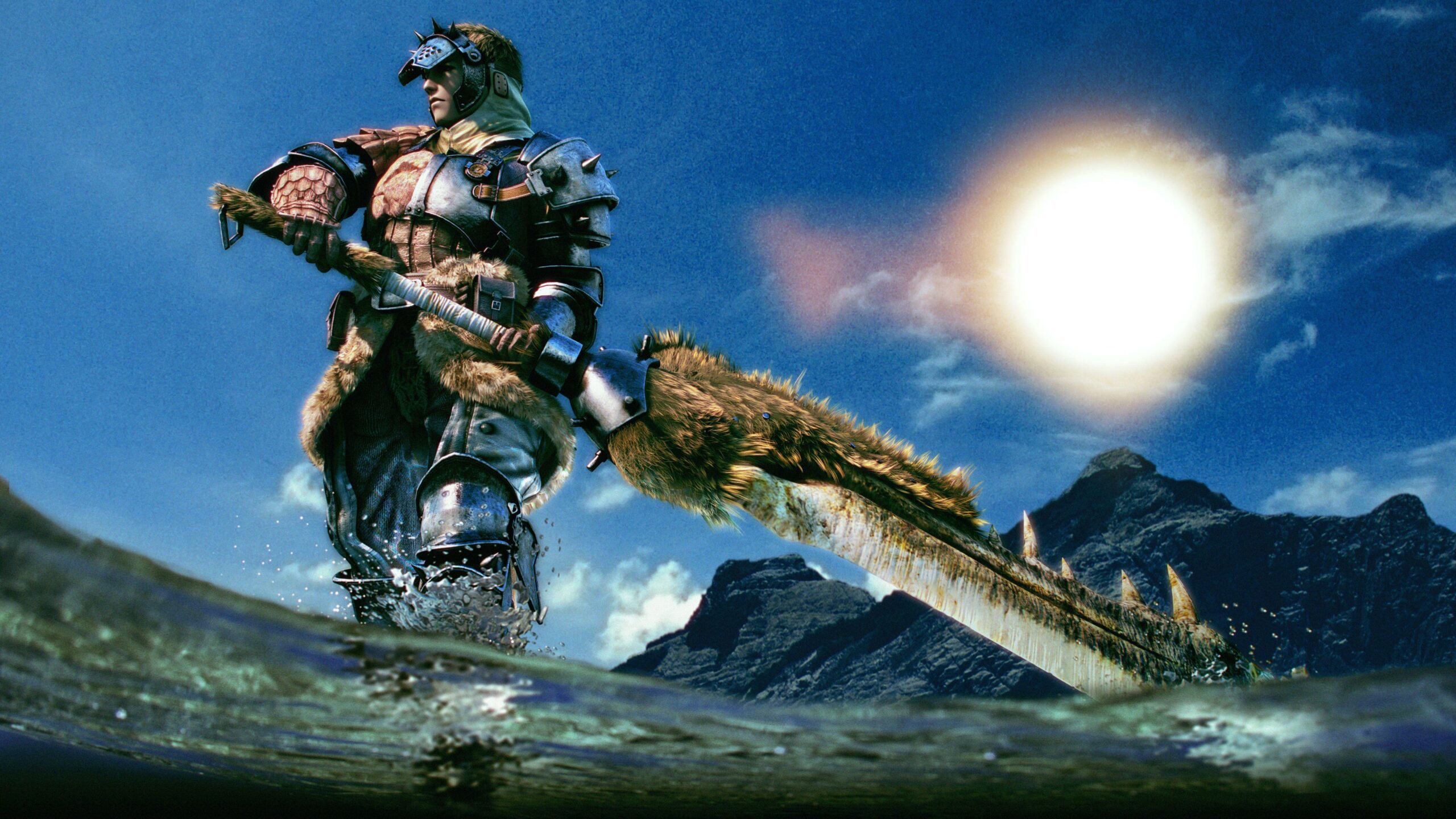 An infographic depicting the 20-year history of Monster Hunter, showcasing key moments and iconic elements from the series.