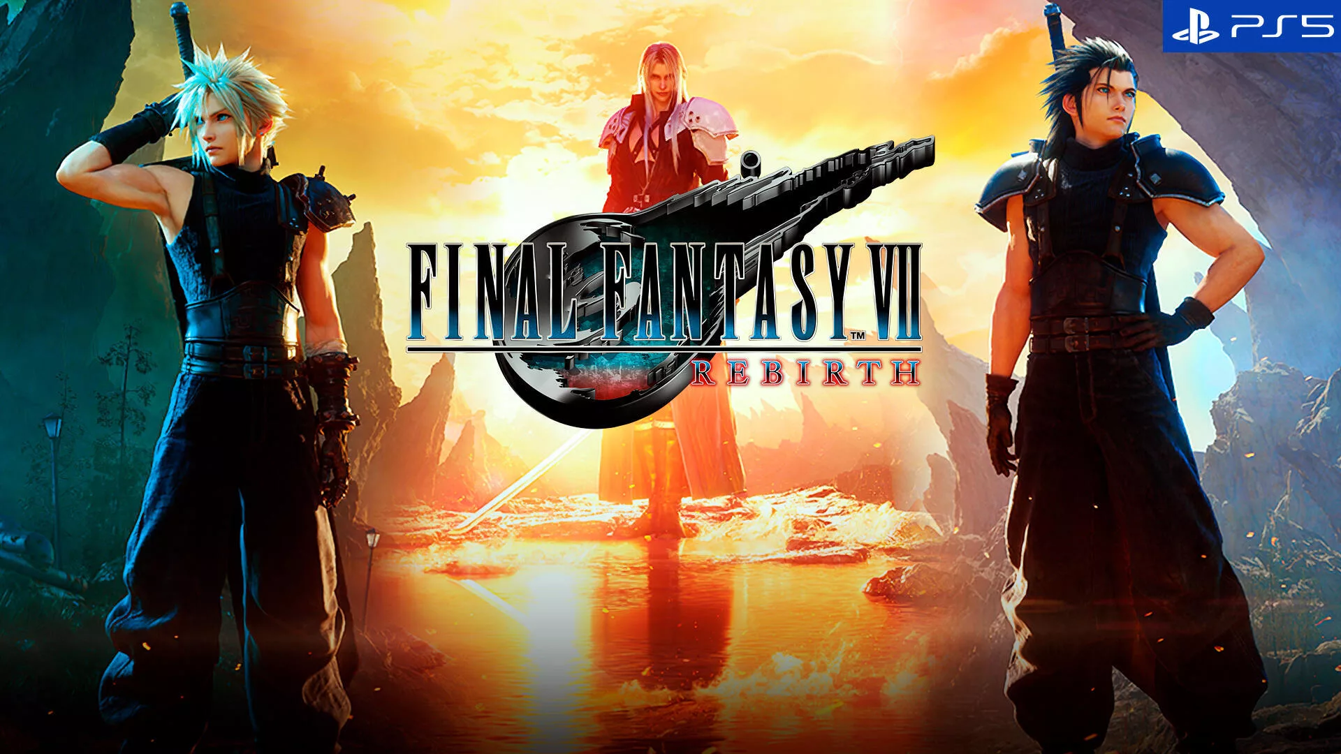 A modern artistic representation of Final Fantasy VII Rebirth mod showcasing innovative gameplay elements in a high-tech environment.