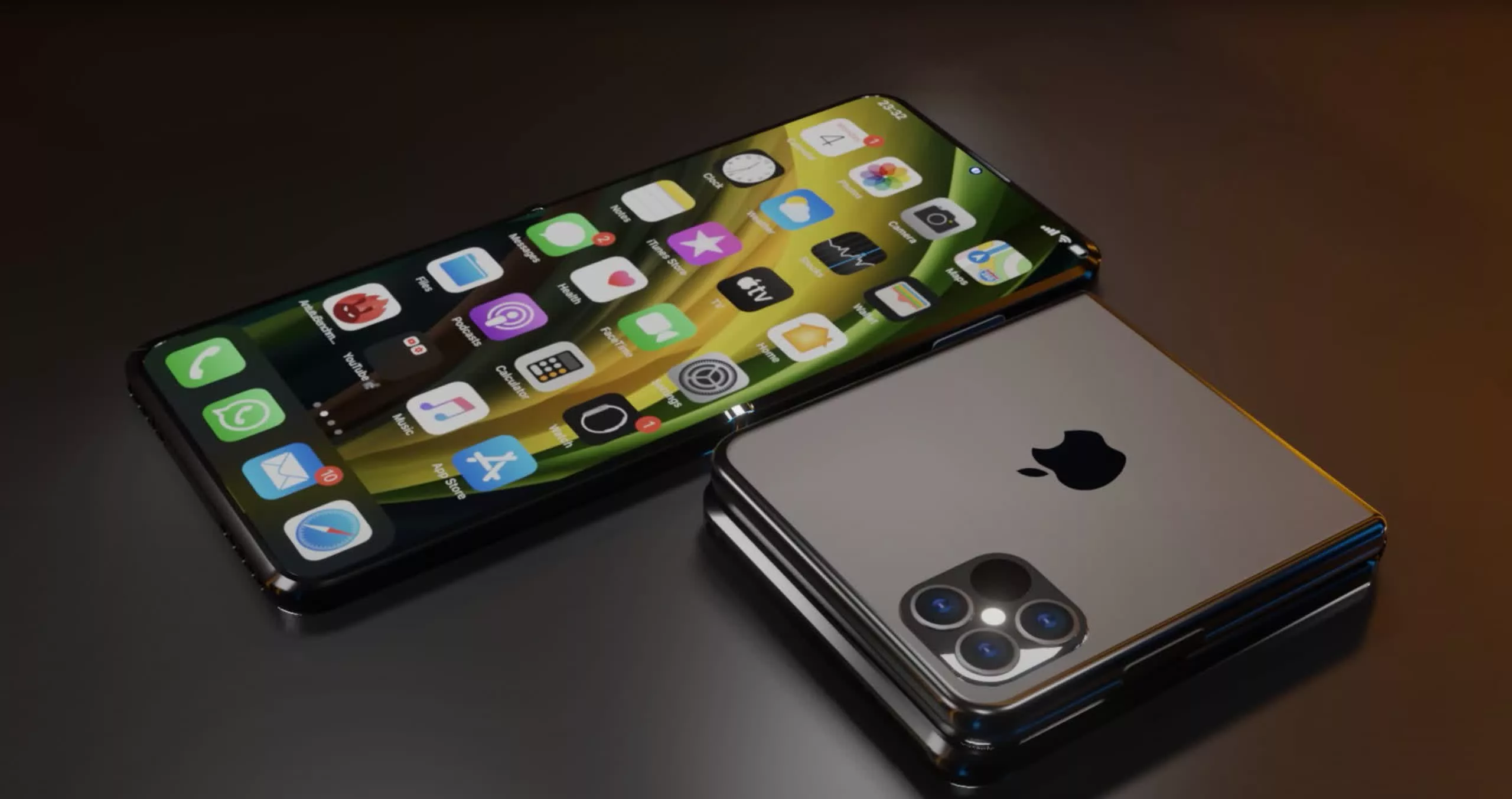 Modern illustration of iPhone 2027 with a full-screen experience concept, showcasing aesthetic technological advancements.