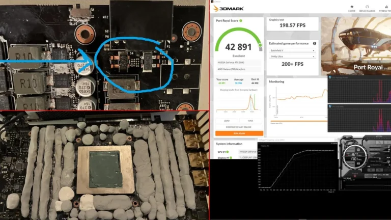 Shunt Modlu Hava Soğutmalı RTX 5090, 3DMark Testlerinde Zirveye Yerleşti