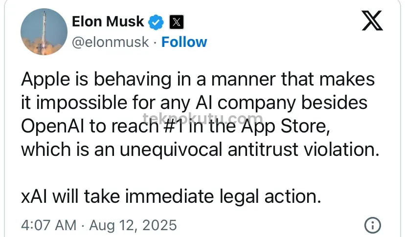 Elon Musk Apple OpenAI