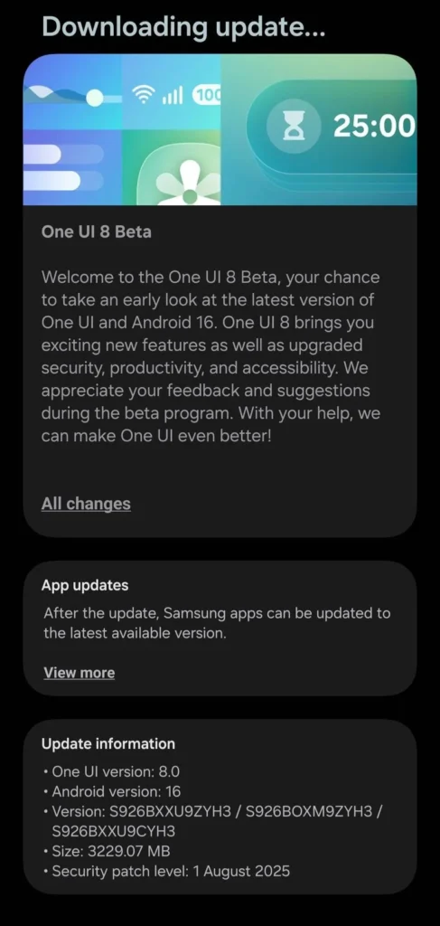 One Ui 8 Galaxy S24 Beta-2