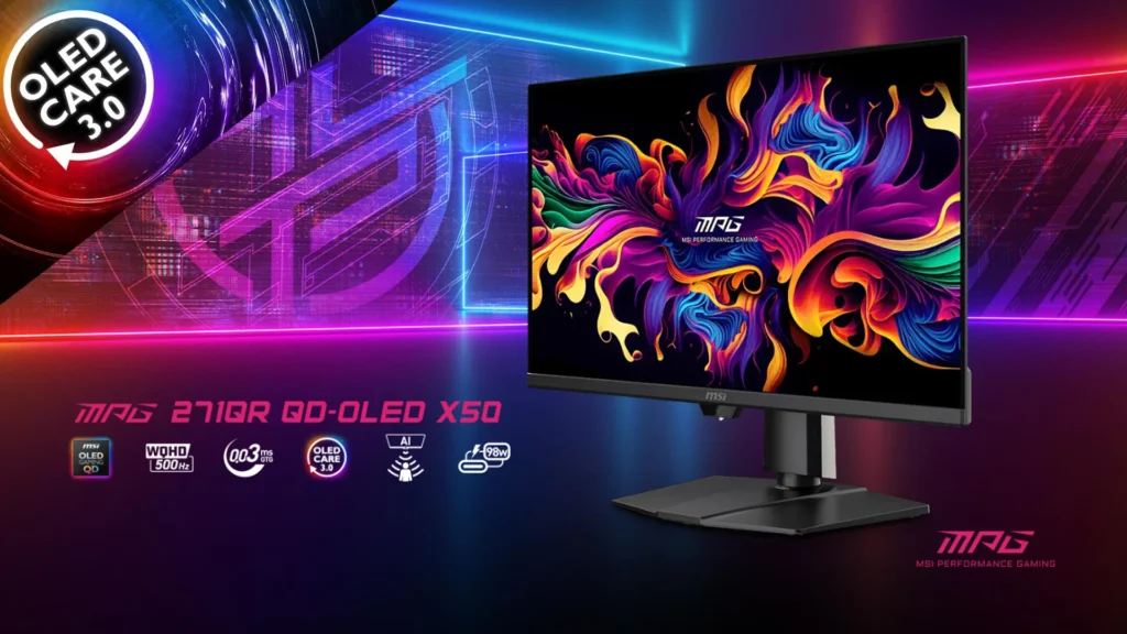 MSI, İlk QHD 500Hz QD-OLED Oyun Monitörünü Tanıttı