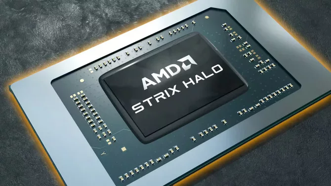 A modern depiction of the Ryzen AI Max Pro 385 mobile performance chip, set against a vibrant, technological background showcasing its high-performance capabilities.