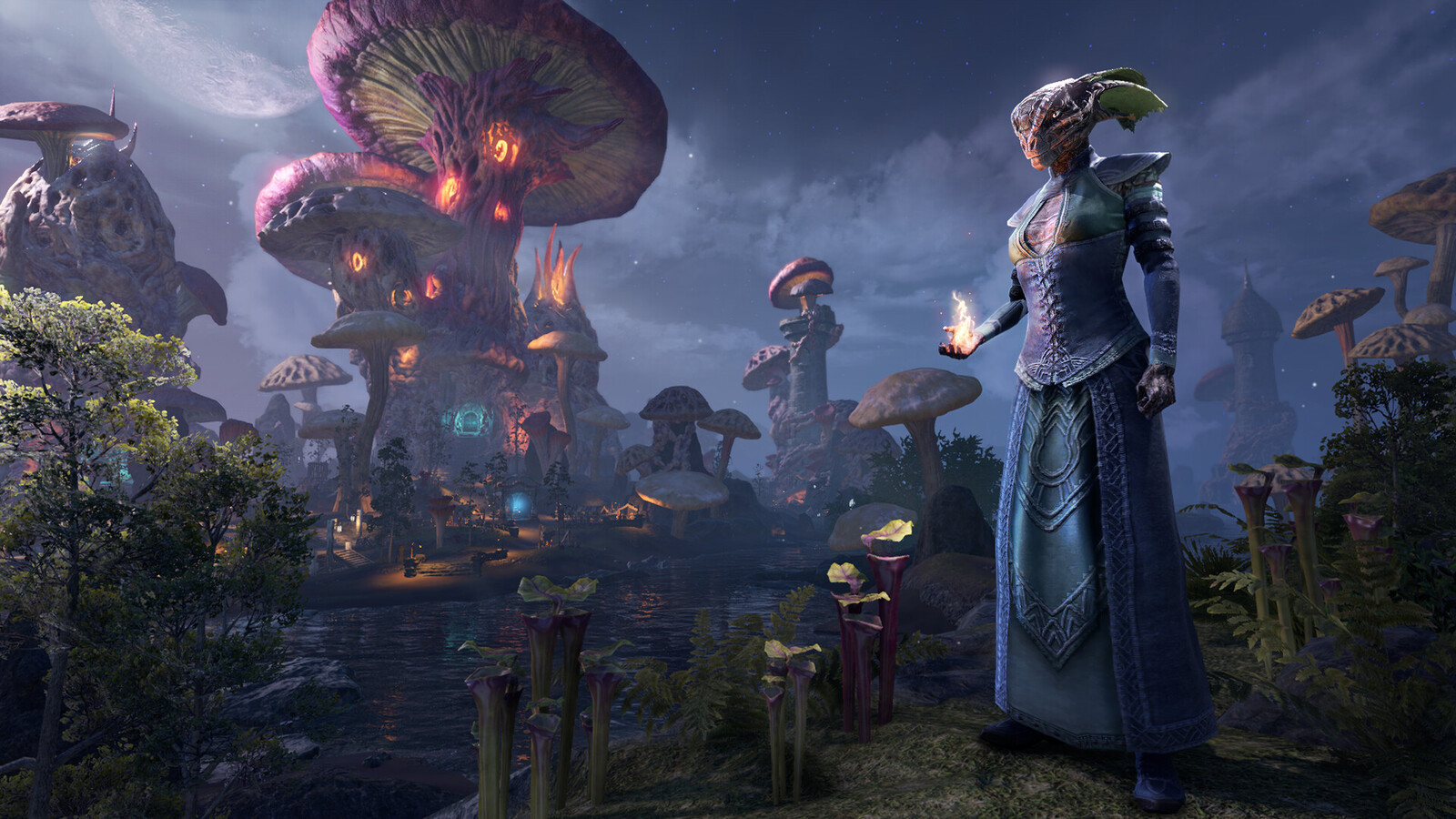 A modern artistic representation of the Elder Scrolls Online universe, highlighting exciting future plans for 2025 with fantasy landscapes and characters.