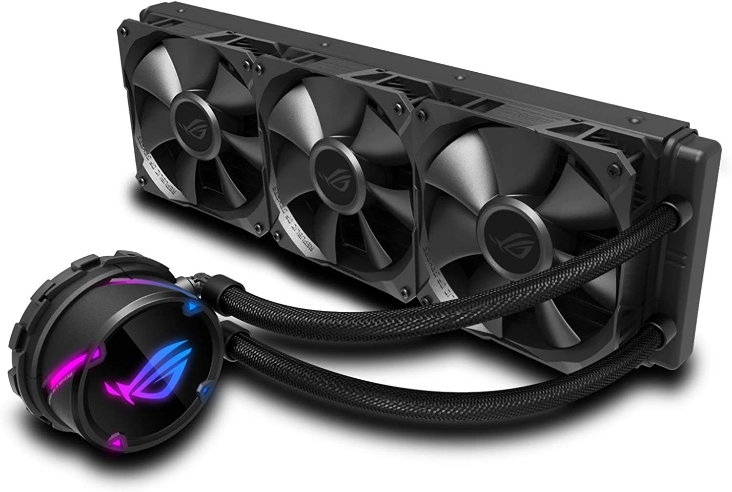 Digital rendering of LEVANTE II 360 AIO cooling system showcasing its sleek design and advanced technology features.