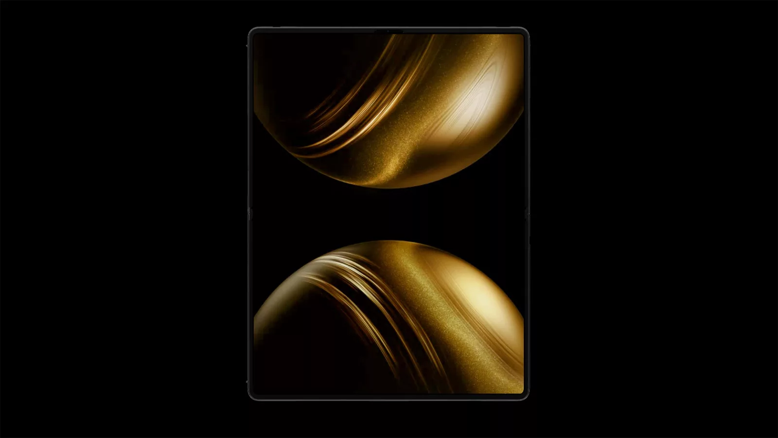 A modern Huawei MateBook Fold displayed on a minimalistic workspace, highlighting its innovative design.