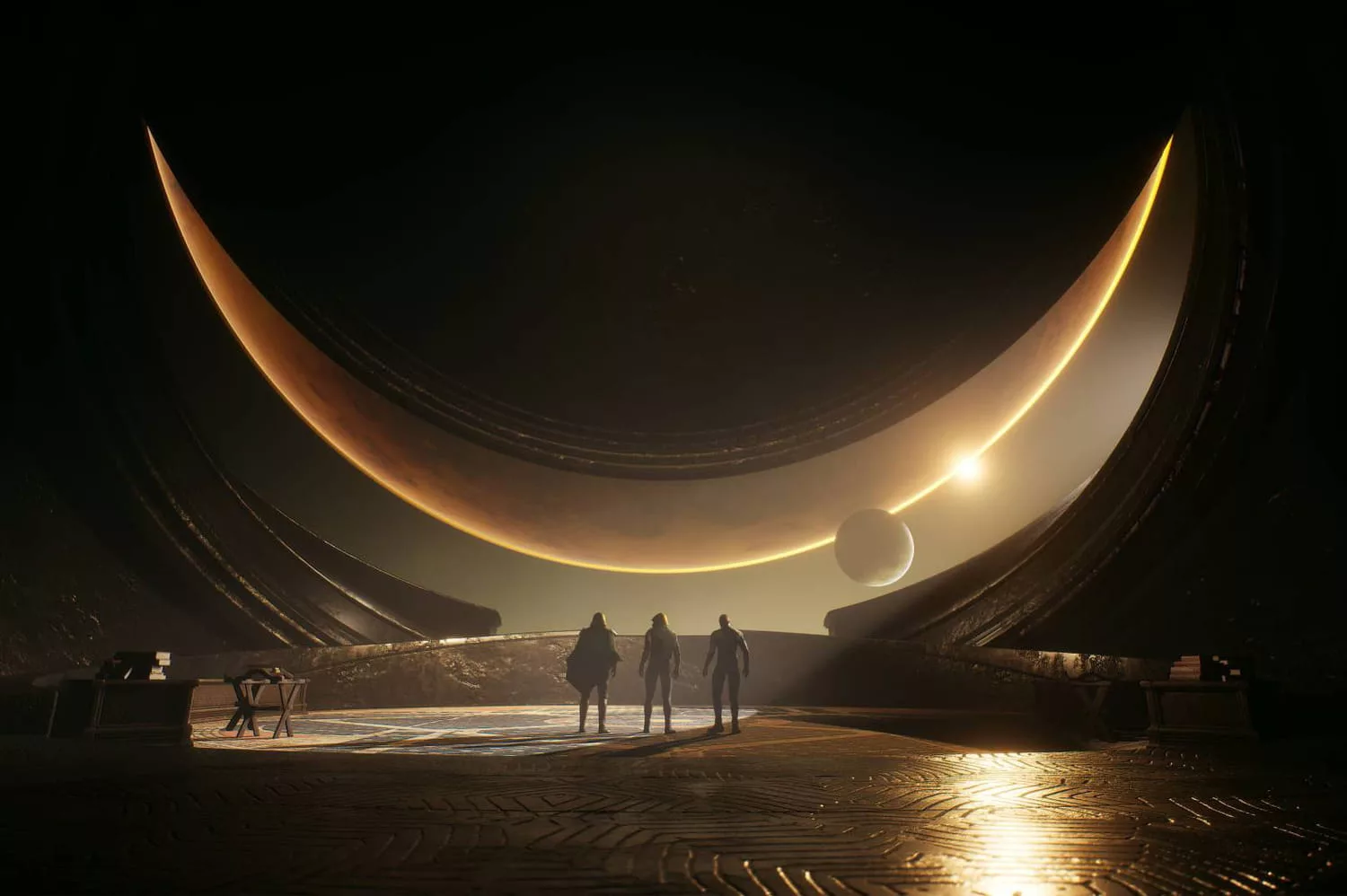 Aesthetic visual of Dune: Awakening Beta showcasing desert survival themes with futuristic technology and landscapes.