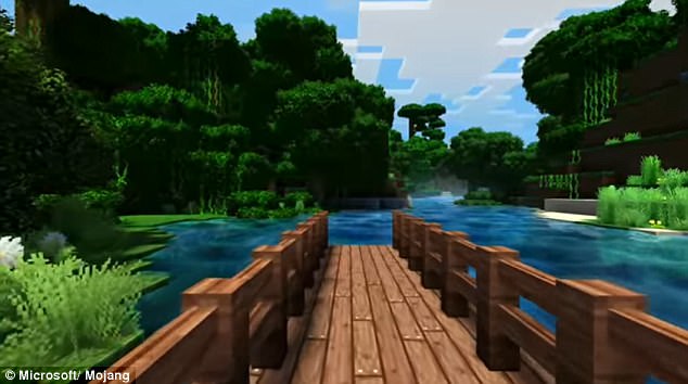 A modern and aesthetic representation of Minecraft's graphics update showcasing vibrant landscapes and enhanced textures.