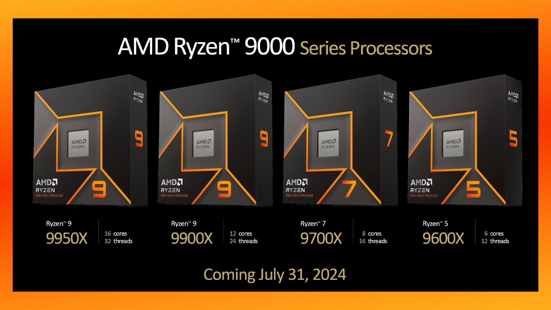 Modern graphic design showcasing AMD Ryzen 9000G APU series with a technological theme.
