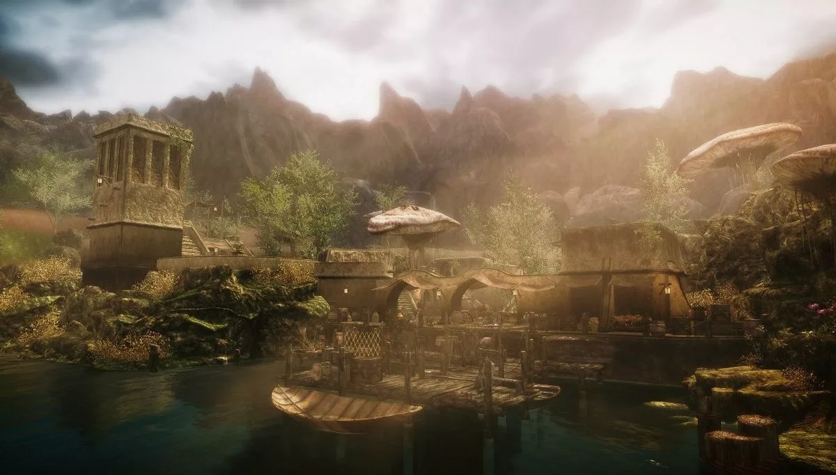 High-quality visual representation of the status and updates of the Skywind mod in a modern aesthetic.