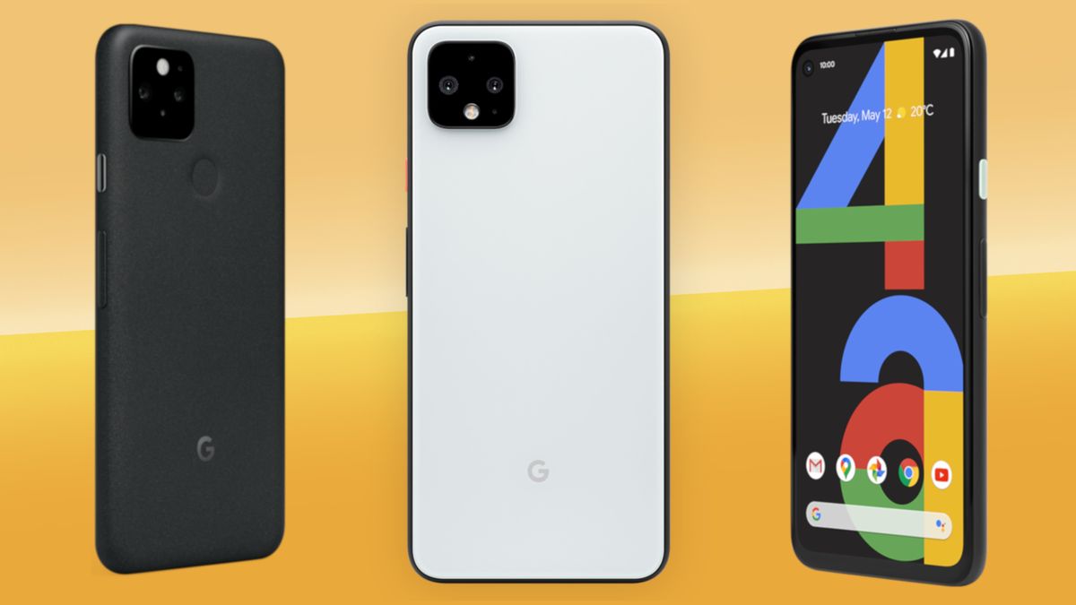 A modern digital artwork featuring Google Pixel phones, showcasing innovation and technology.