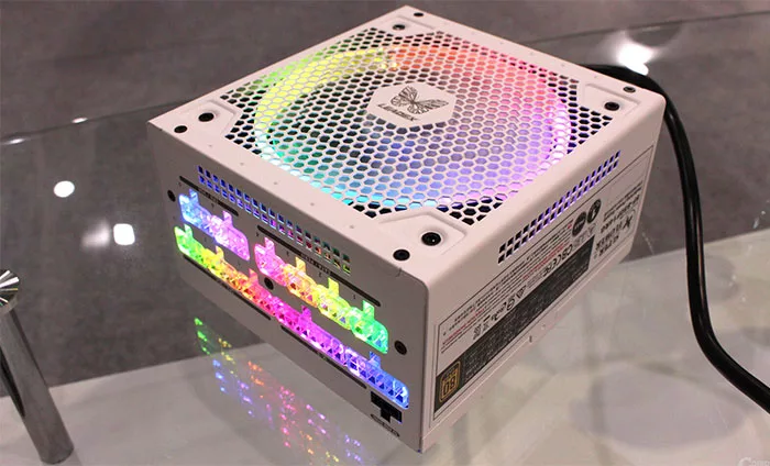Futuristic design of the Superflower 3300W Power Supply Unit, emphasizing modern aesthetics and technology.