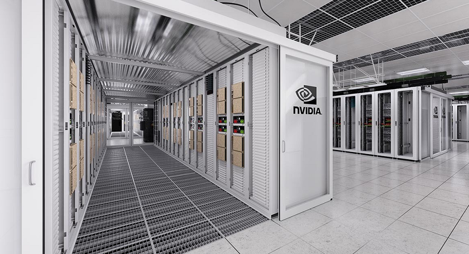 A modern digital artwork representing the acquisition of NVIDIA Lepton AI, showcasing technological innovation and success in the AI sector.