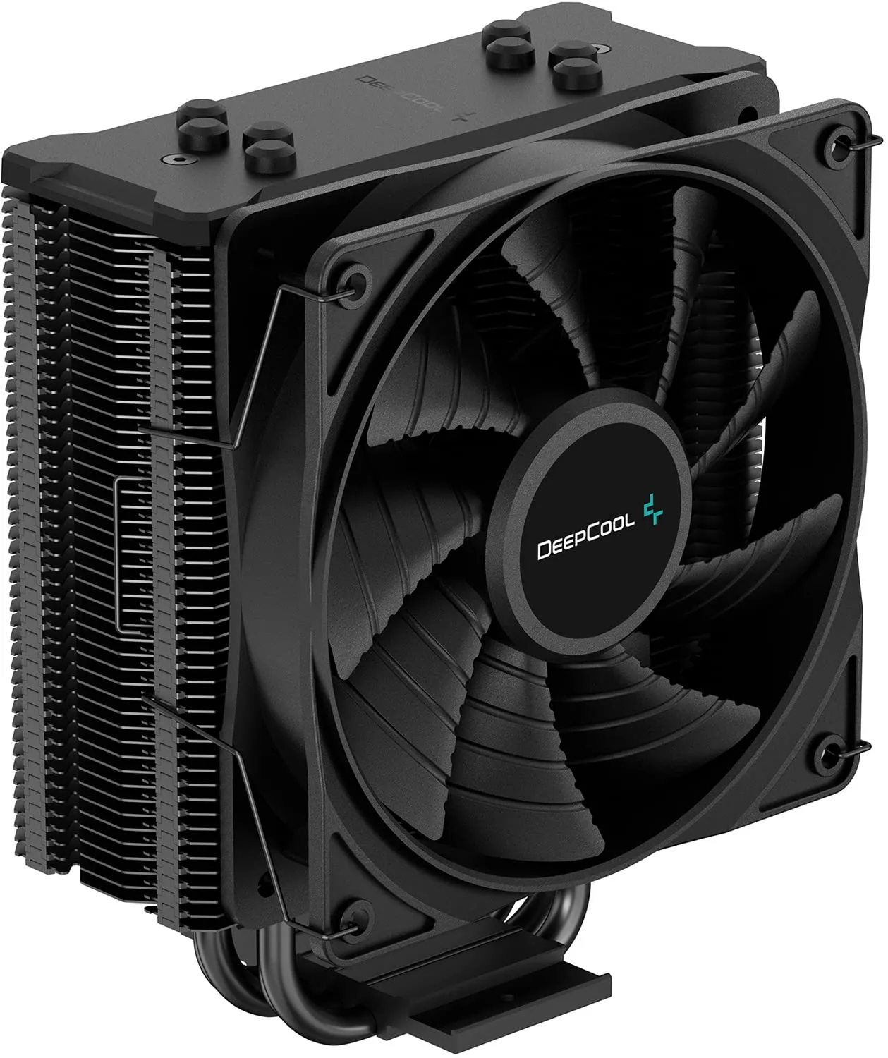 A high-quality image of a Deepcool CPU cooler showcasing modern design and advanced cooling solutions, suitable for social media.