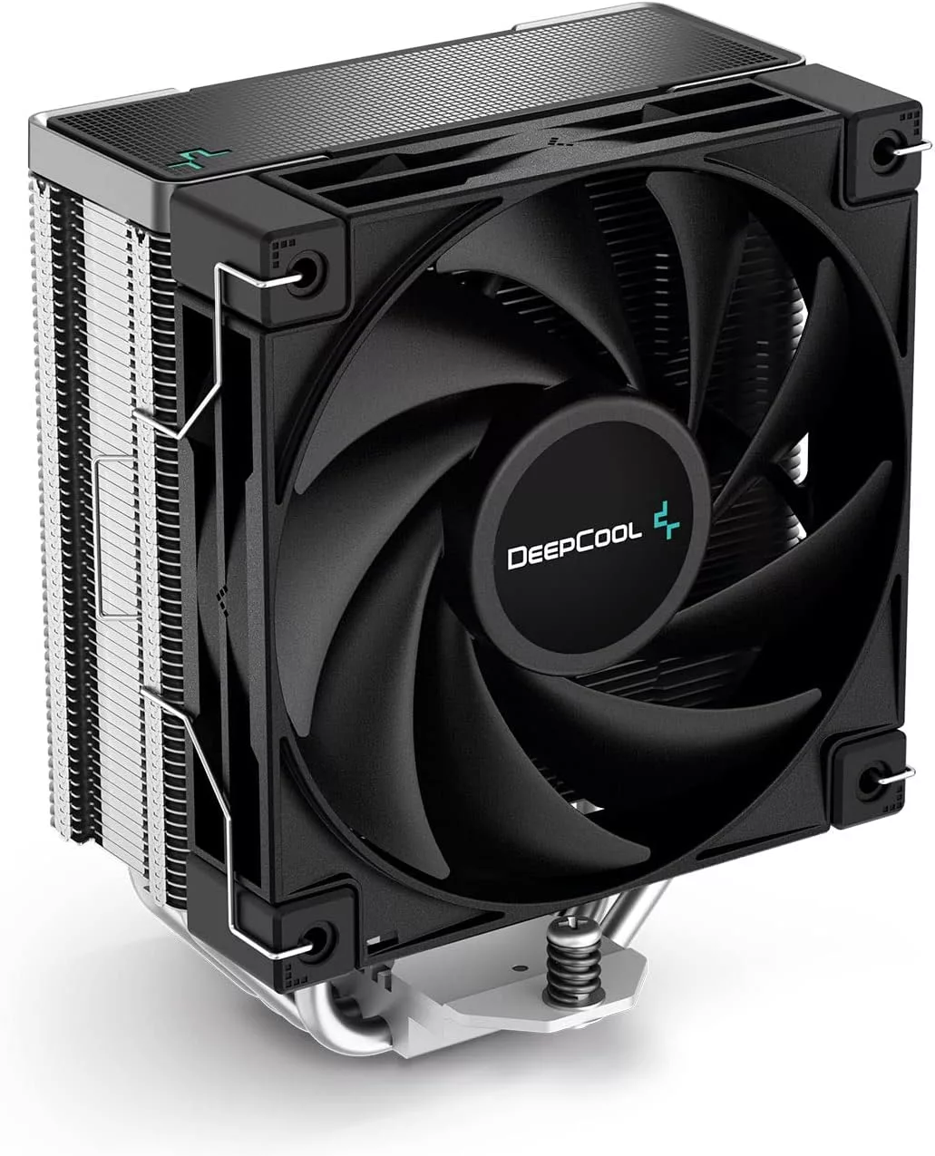 A high-quality digital artwork of a Deepcool CPU cooler with a modern and aesthetic design, suitable for social media and blogs.
