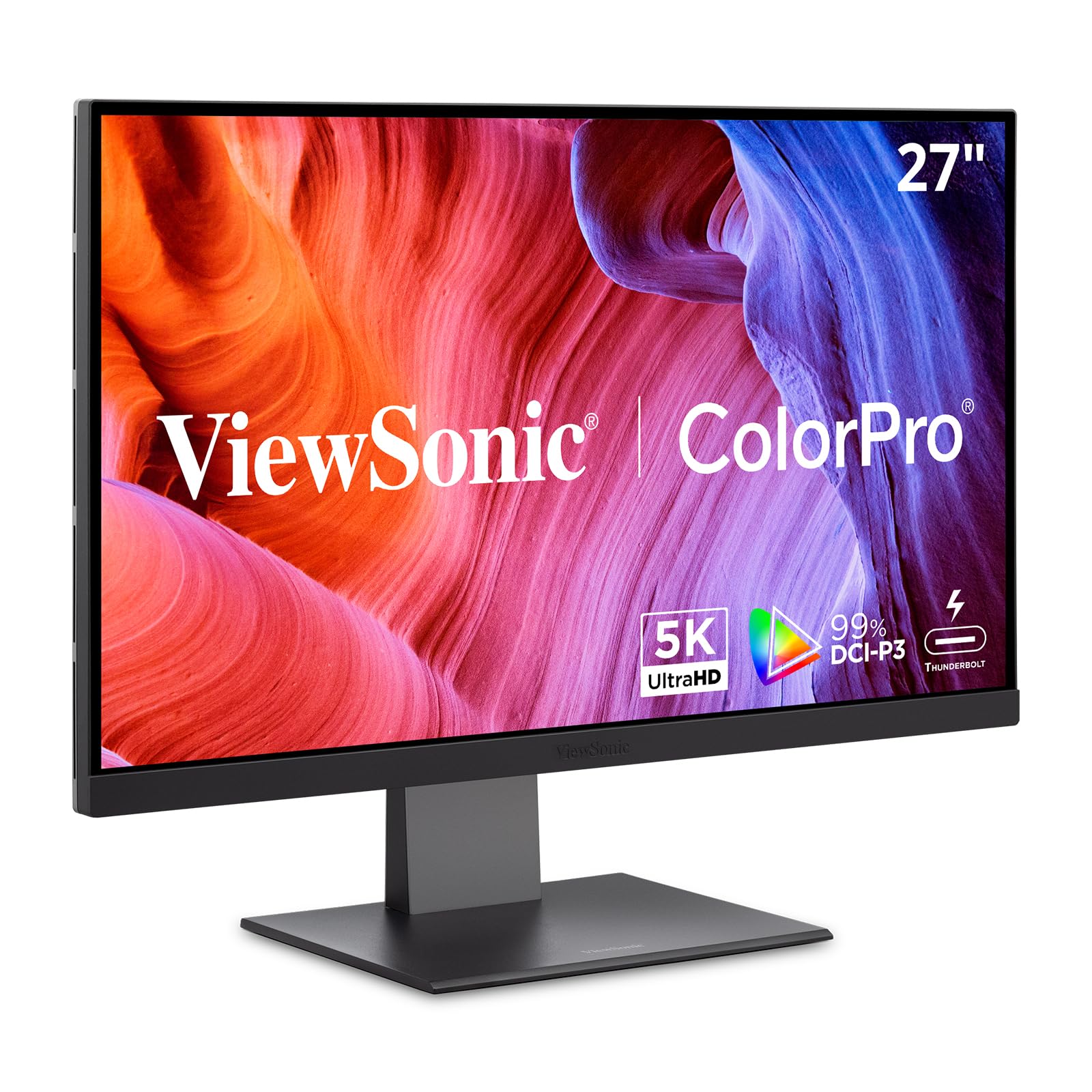 High-quality visual representation of ViewSonic VP2788-5K 5K Monitor in a modern workspace.