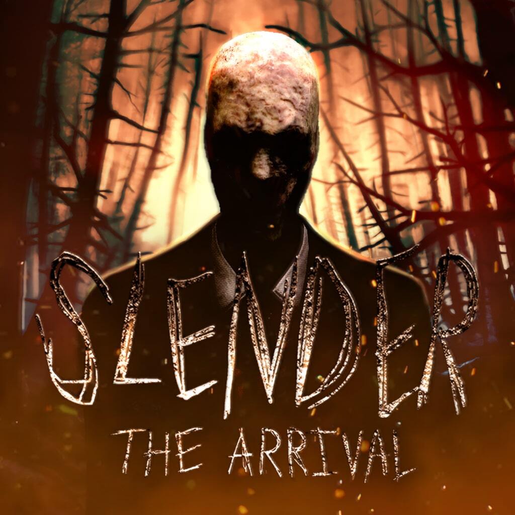 A modern and aesthetic representation for Slender: The Arrival VR, showcasing eerie forest and VR headset themes.