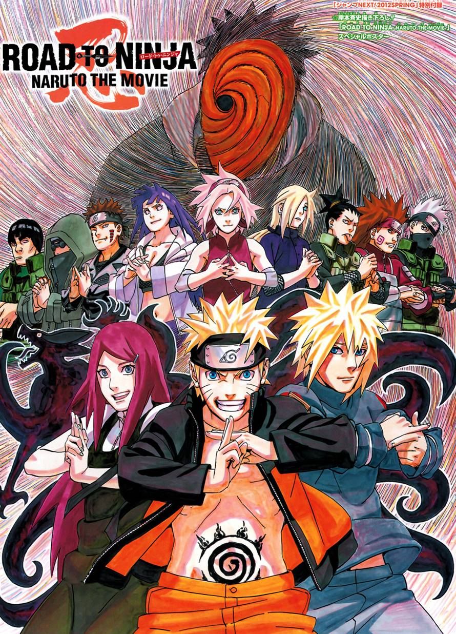 A vibrant graphic illustrating the chronological order of Naruto movies, designed for social media and blogs.