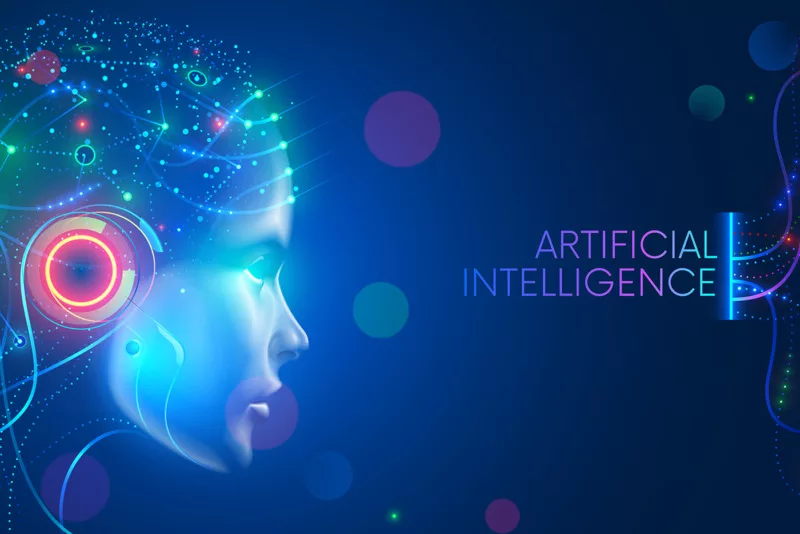 Modern visual representation of generative artificial intelligence enhancing business processes.