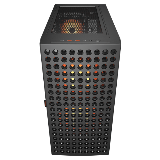 A modern and aesthetic image of the COUGAR Airface ECO RGB Case, showcasing its elegant design and efficient airflow.