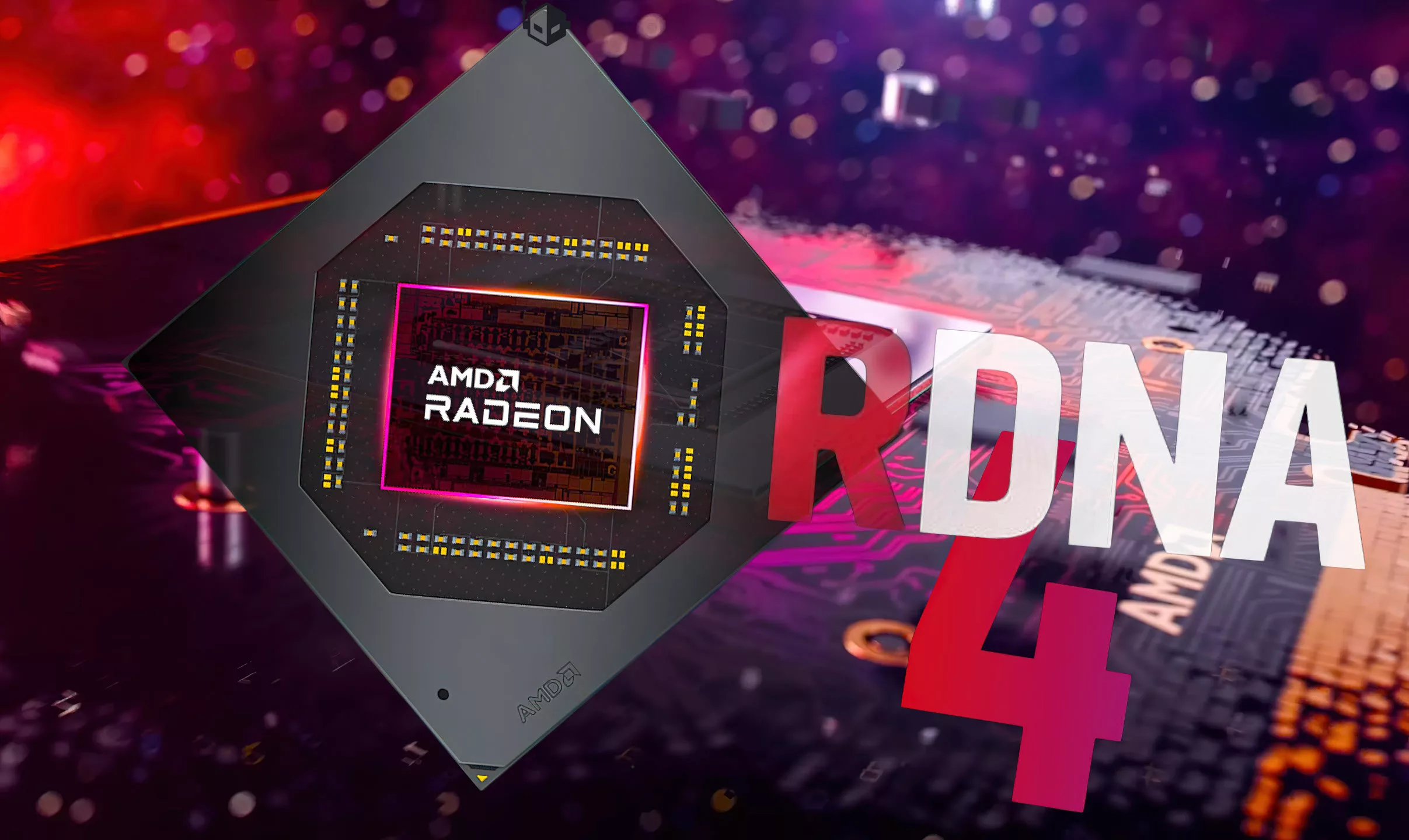 Futuristic digital art representation of AMD RDNA 4 mobile GPUs showcasing advanced technology and innovation.