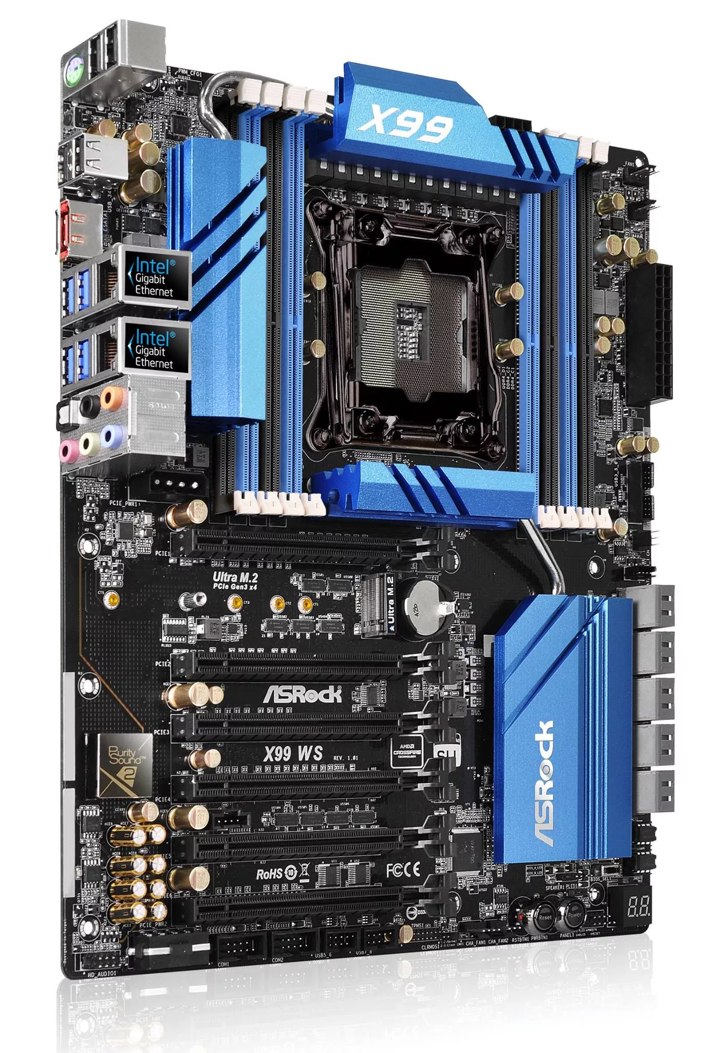 Illustration of ASRock motherboards with AMD Ryzen 9000 processors, showcasing modern technology and aesthetics.