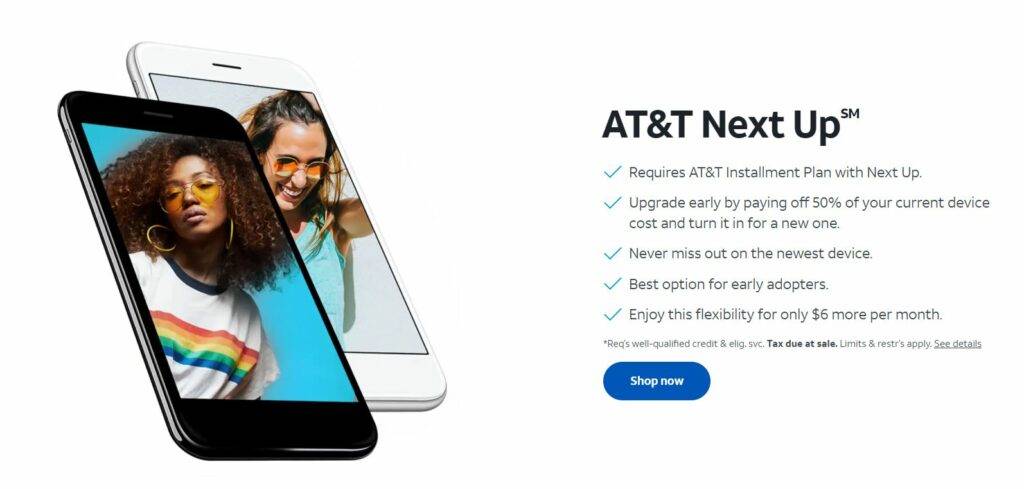 A modern graphic design representing AT&T Next Up and user feelings of being scammed, featuring technology elements and creative typography.