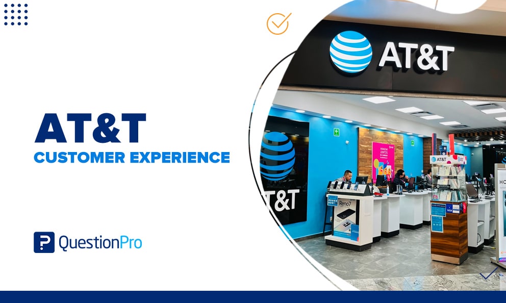 Modern graphic design representing AT&T customer experience and fake review scandal.