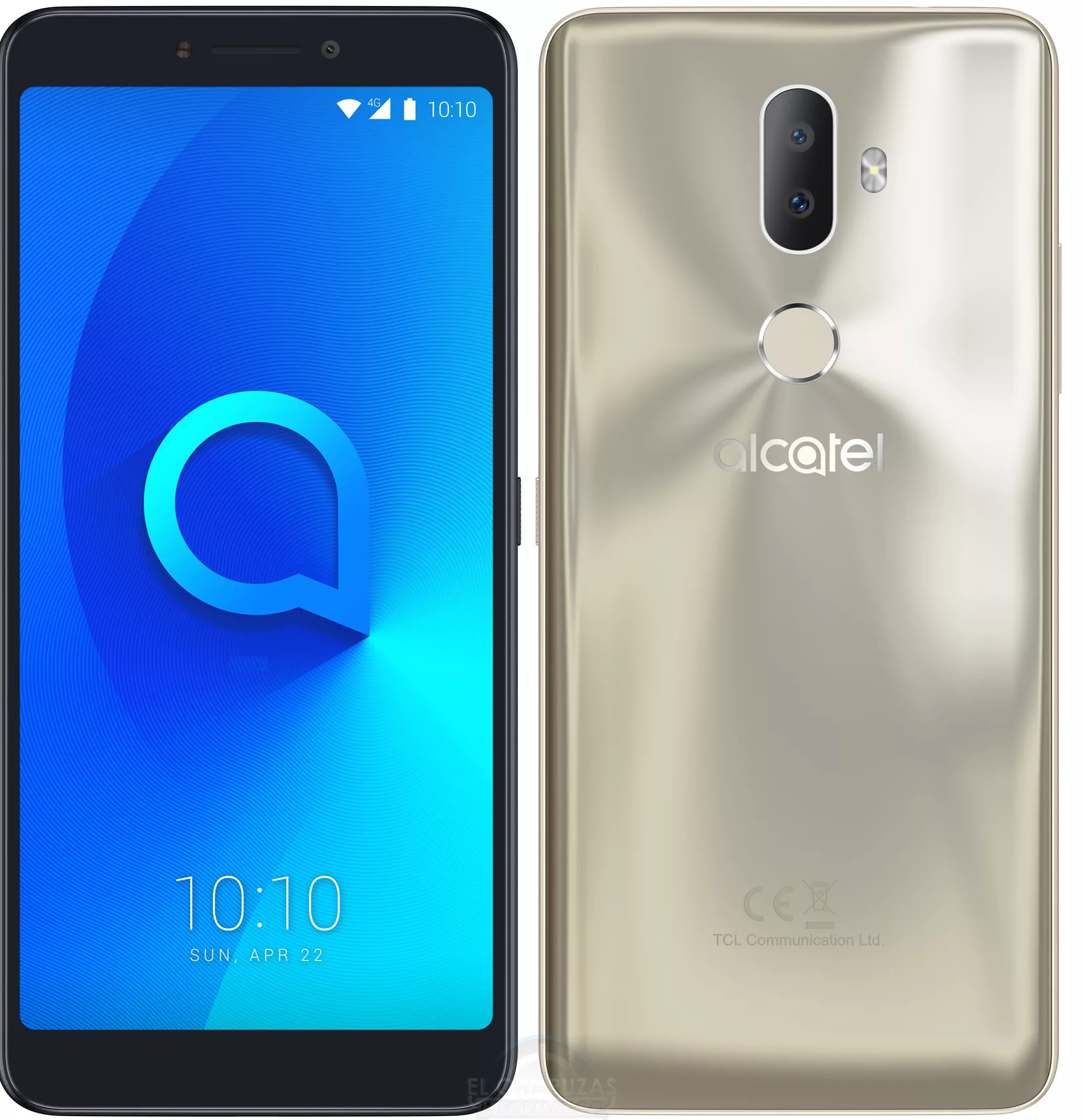 A modern and sleek design showcasing Alcatel V3 Series smartphones with a futuristic background and vibrant colors.