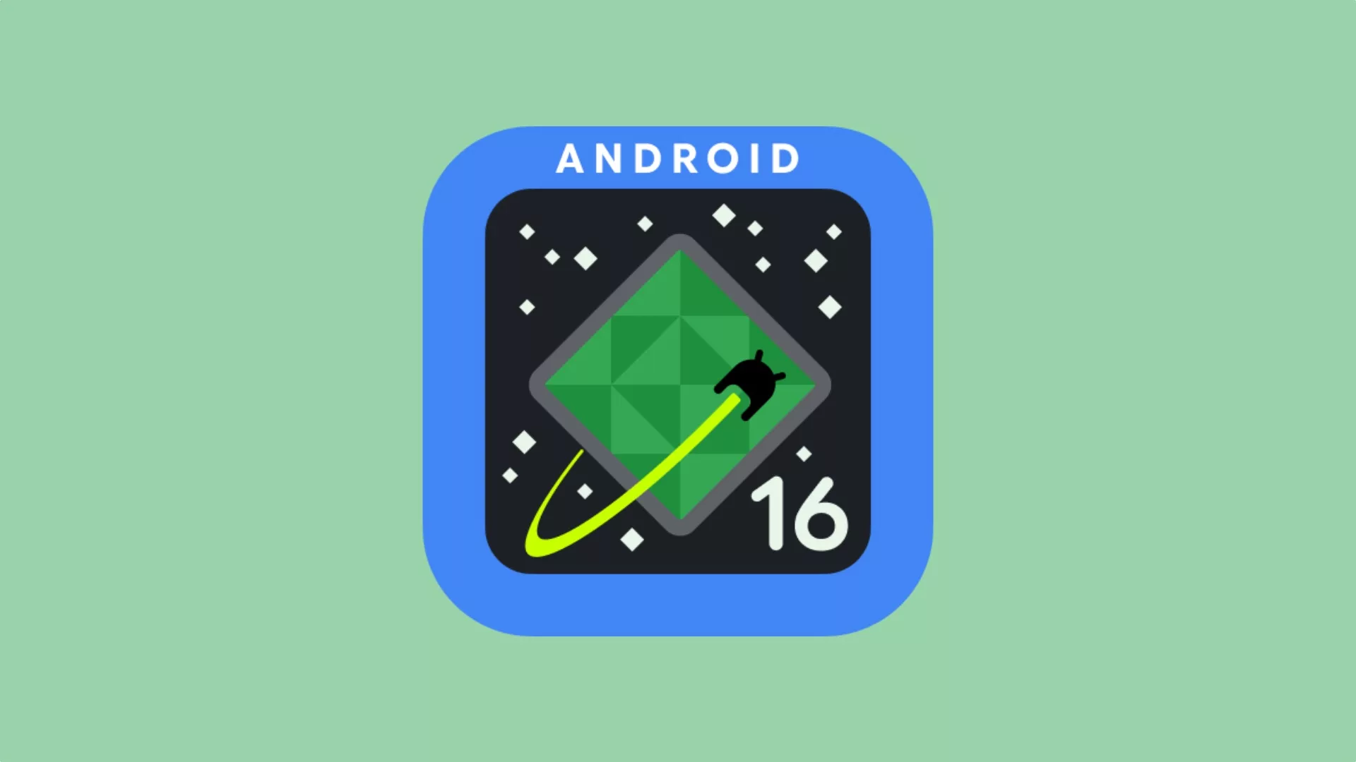 A futuristic digital artwork representing Android 16 changes and innovations, featuring modern technology elements.