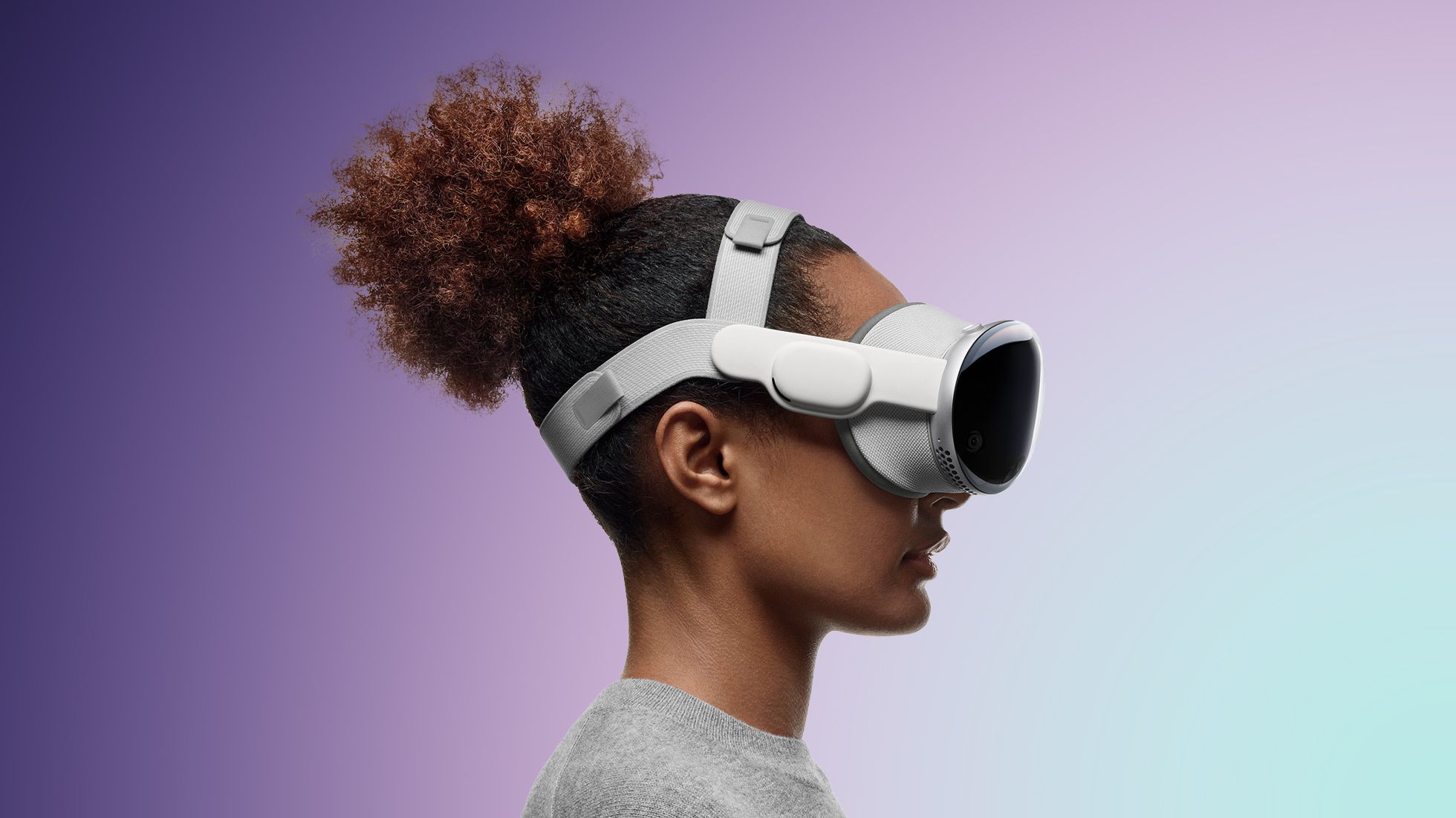A sleek and modern design representation of the Apple Vision Pro 2 showcasing its innovative features.