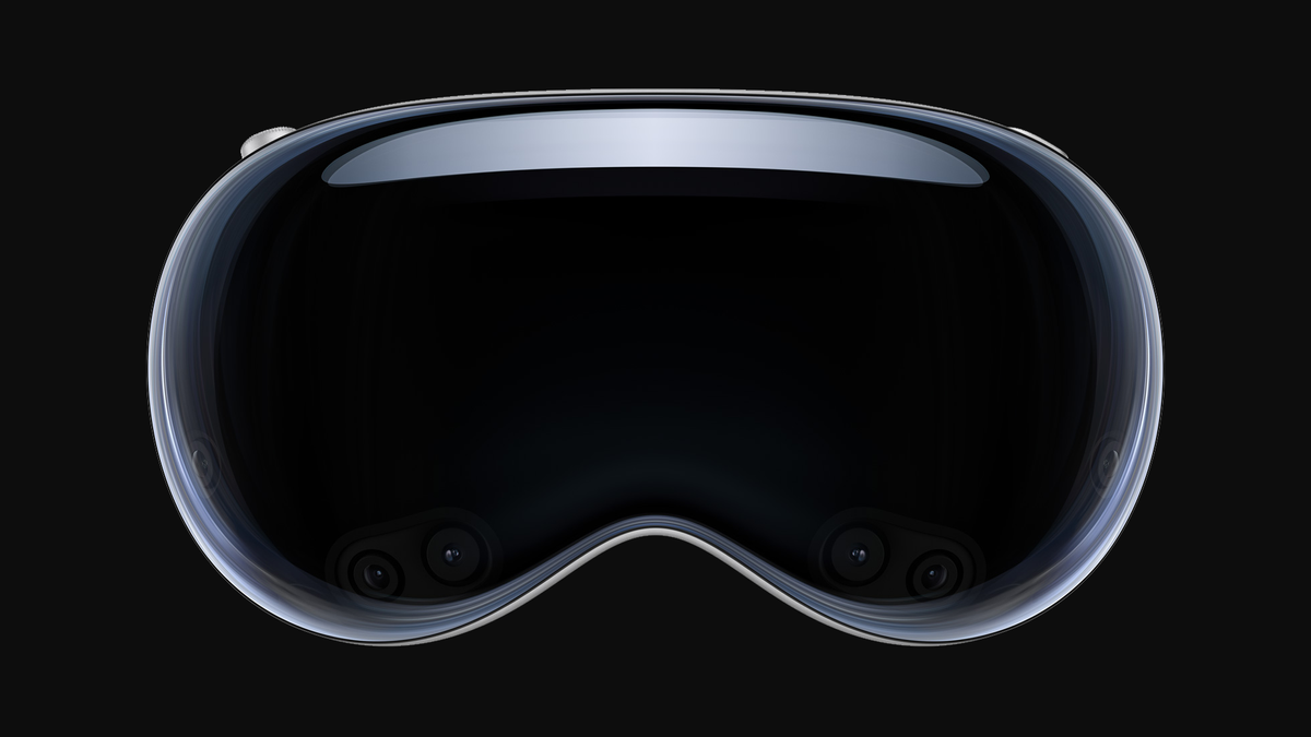 A modern and sleek representation of the Apple Vision Pro 2, showcasing innovative design and advanced technology.