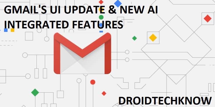 Modern digital artwork representing Gmail's AI update and enhanced search experience, featuring futuristic design elements and a vibrant color palette.