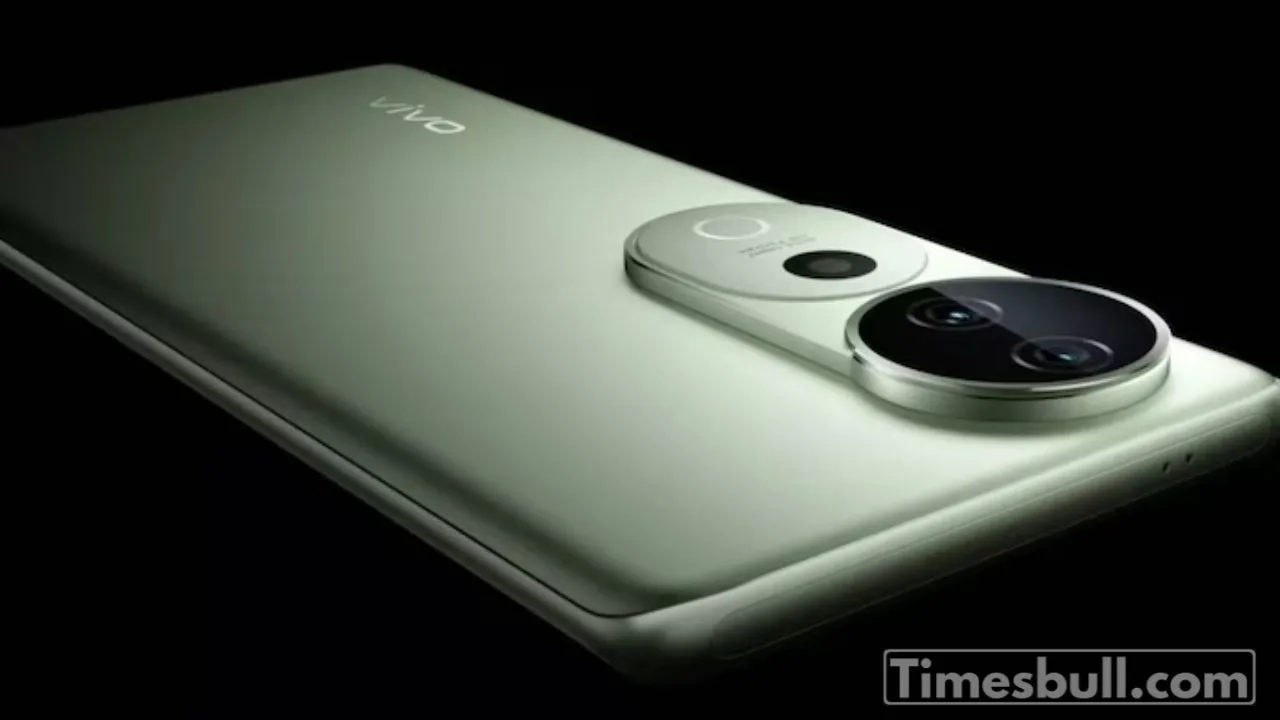 An aesthetic representation of the Vivo T4 Ultra smartphone with a modern and futuristic background, showcasing its sleek design.