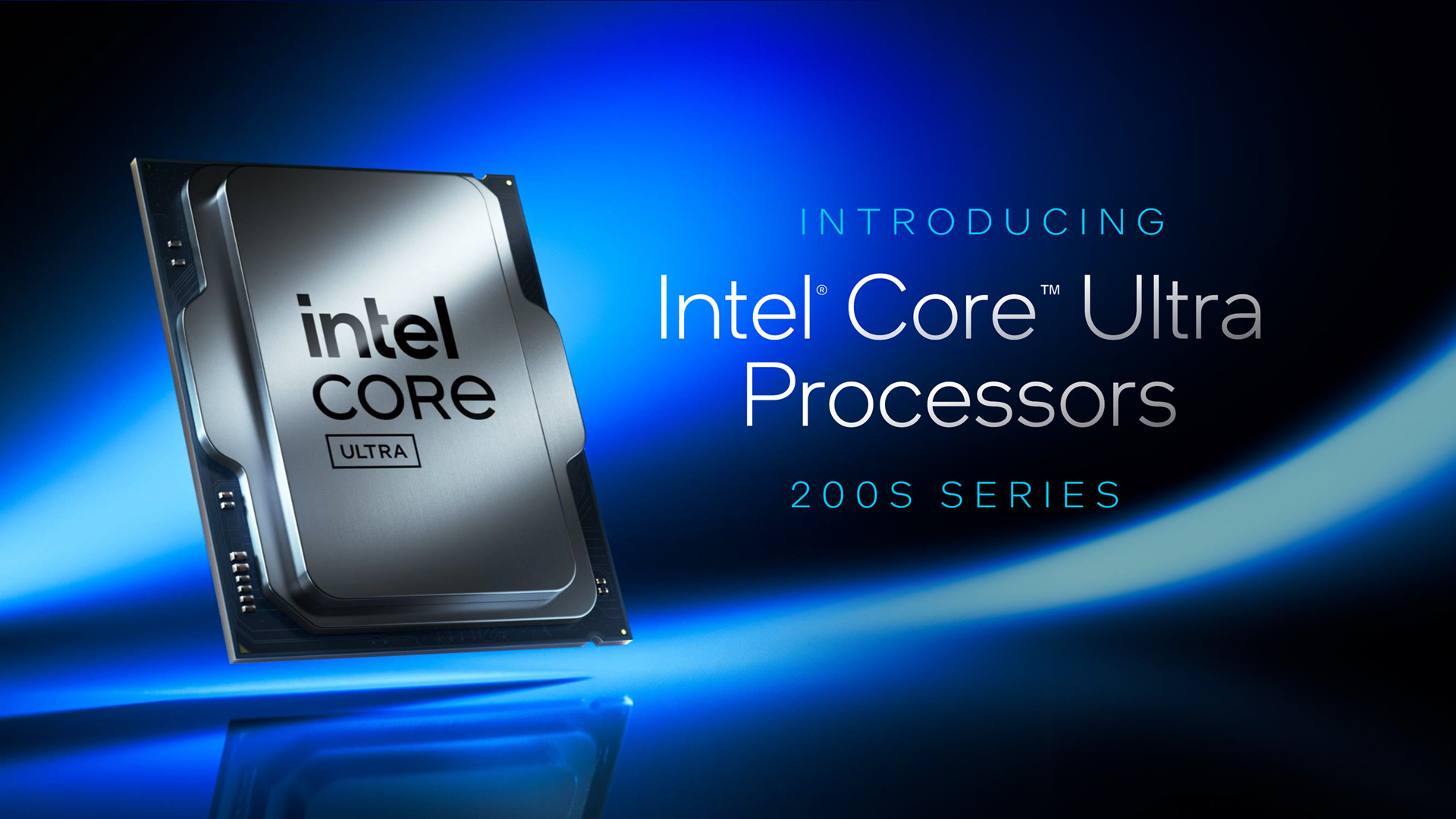 High-quality visual representation of Intel Core Ultra 200S chip in a modern computer setup highlighting its performance.