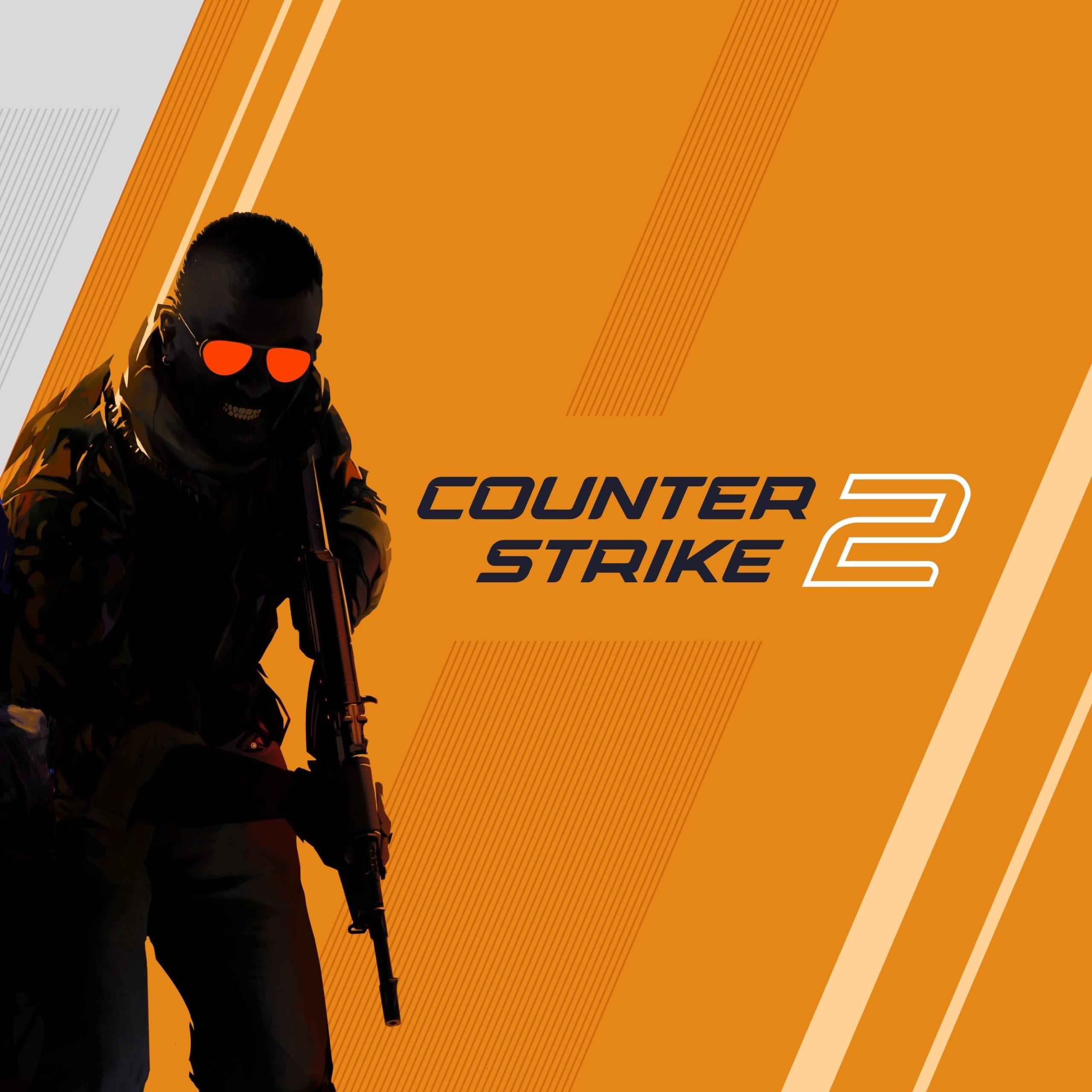A modern artistic representation of Counter-Strike 2 showcasing its peak concurrent player record, featuring game elements and vibrant colors.